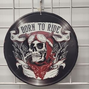 Born to Ride Skull Wall Decor